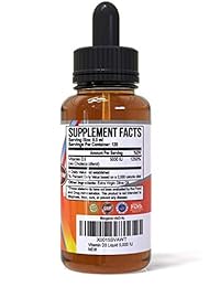 Vitamina D3 5000 IU Liquid Suplemento (120 Raciones) Pure alta potencia Suplemento de Vitamina D gotas es 100% Natural, non-gmo & Vegan para ayudar a para Vit D3 deficiencia. Beats 1000IU & 2000iu