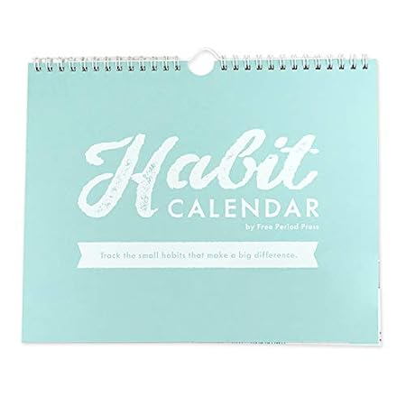 Free Period Press Habit Tracker Calendar & To Do List Planner, Spiral Bound Habit Tracker with Writable Goals, 12 Months…
