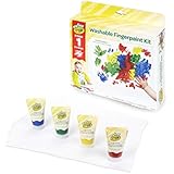 Crayola My First Finger Paint for Toddlers, Painting Paper Included, Stocking Stuffers, Gift