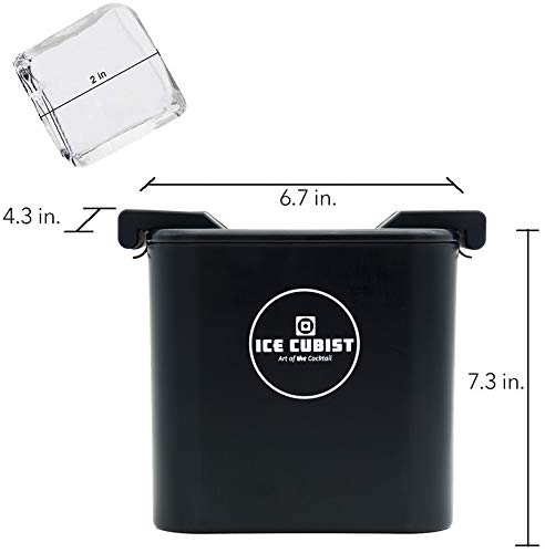 Eiswürfelbereiter und Silikonform, kristallklar, für 2 große Würfel – Bild 4