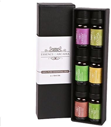 Top 6 Aromatherapy Essential Oils Premium Set (10ml), New to US with 4.7 Rating UK/Euro, 1300+ Reviews, 100% Therapeutic Grade Luxury Oils - Perfect as a Gift
