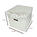 BCW 33 RPM Vinyl Storage Box with Lid, Holds up to 65 LP's or Laser Discs, White (1-Pack)