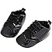 Baby Lace Up Brogue Shoes Medallion Wingtip Patent Leather Crib Dress Shoe Moccasins Black Size L
