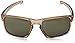 Oakley Men's OO9262 Sliver Polarized Rectangular Sunglasses, Sepia/Dark Grey, 57 mm