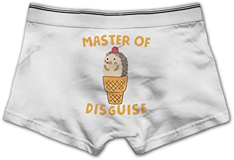 YssZcs Men Hedgehogs Ice Cream Master Of Desguise Alluring Underwear White XXL