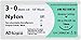 UNIFY Surgical Nylon Sutures. #M-N318R19 Non-Absorbable. Mono Black. Size 3/0. 18