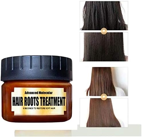 WPOtee Advanced Molecular Hair Roots Treatment - 60ml Magical keratin Hair Treatment Mask 5 Seconds Repairs Damage Hair Root Hair Tonic Keratin Hair & Scalp Treatment (Multicolor)