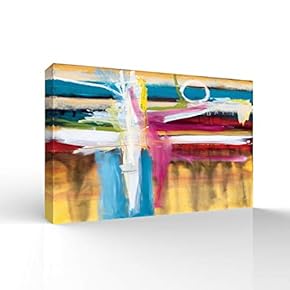 Wall26-Canvas Wall Art-Abstract Colorful Lines-Giclee Painting Wall Art for Bedroom Living Room Home Decoration - 12x18 inches