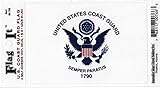U.S. Coast Guard Semper Paratus 1790 Flag Car Decal Sticker [3.5x5