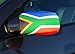 South Africa flags for car mirrors Cover with Stretchable material made by Spandex and polyester. Set of 2 flags (South Africa)