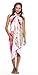 1 World Sarongs Womens Hawaiian Swimsuit Cover-Up Sarong in Pink/Green/White