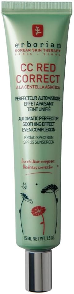 Erborian CC Red Correct Tinted Anti-Redness Cream SPF25 45ml Korea