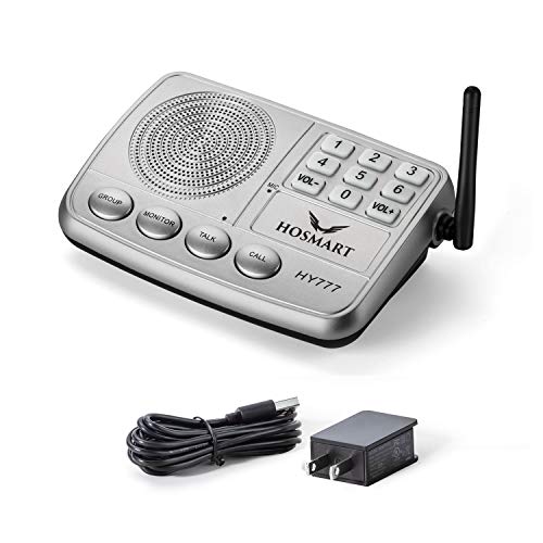 Wireless Intercom System Hosmart 1/2 Mile Long Range 7-Channel Security Wireless Intercom System for Home or Office (2018 New Version) [3 Stations Silver] - Thumbnail 6
