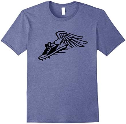 Mens Track and Field Shirt School Running Team Runner T-Shirt XL Heather Blue