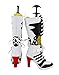 Chong Sheng Womens Cosplay Halloween White PU Pleather Shoes High Heel Boots 3.6 incehs (Female US 8)