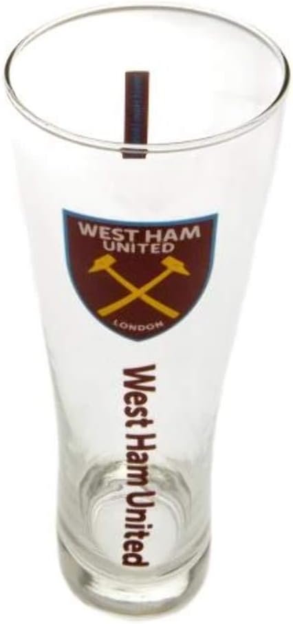 West Ham Official Tall Beer Glass - Multi-Colour