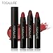 Yoyorule 3 Pcs Long Lasting Red Velvet Matte Color Pencil Lipstick Crayon Makeup Set (A)