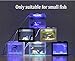 Womdee LED Aquarium Mini Fish Tank, Clear Bettas Fish Tank Block Fish Tank Reptile Box USB Office Table Decoration Ocean Micro-Landscape Box Miniature Pet with Color Changing Light Effects, Blackthumb 2