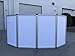 JMAZ Event Facade Booth Adjustable Size Lightweight Aluminum Frame Dj Booth, 4 Detachable Sections, Washable Scrim with Heavy Duty Carrying Bag and Screw Driver, White