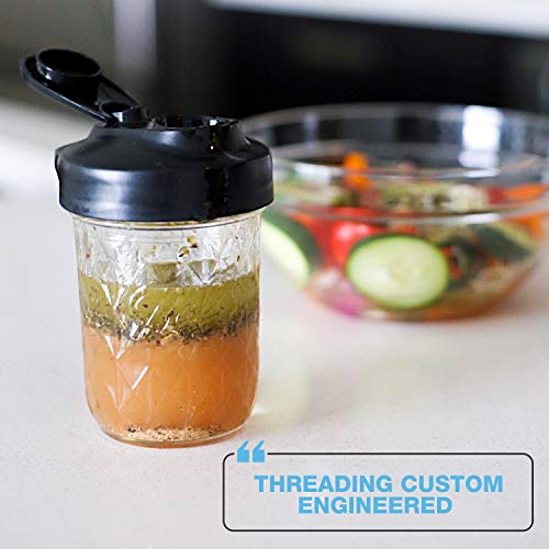 Masontops Multi Top - 2 Pack - Wide Mouth Mason Jar Lids with Easy Pour Spout and Flip Cap - Sip, Pour, Store & More - Lid Accessories For Mason Jars