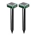 VENSMILE 2 Pieces Solar Sonic Mole Repellent Gopher Vole Deterrent Chaser Spike