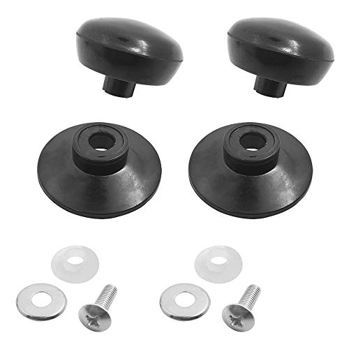 4 Pack Pot Lid Knobs,Sonku Universal Kitchen Cookware Lid Replacement Knobs Casserole Kettle Cover Glass Saucepan Lid Pot Holding Handles-Black