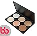 Contour kit, 6 Colors Professional Face Sculpting, Camouflage and Concealing Powder Makeup Blush Palette, By Beauty Bon