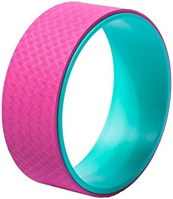 Sanzu Yoga Wheel 12 x 5 Inch,Perfect yoga accessories for Stretching and Improving Backbends,Regulate yoga action,The Strongest and Most Comfortable Dharm Yoga Prop,Fully stretch and relax (Pink)