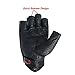 Men’s Summer Motorcycle Gloves Fingerless Leather Motorcycle Cycling Gloves with Knuckle Armored(G11-Black,L)