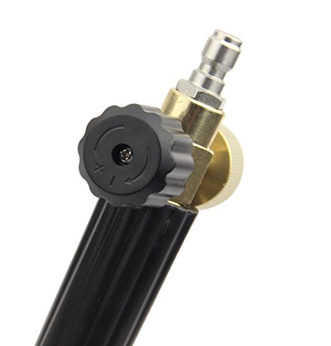 Obecome Adjustable Pressure Washer Jet Wash 1/4 Quick Release Snow Foam Lance, Foam Cannon with 1-Liter Bottle