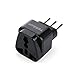TESSAN Grounded Universal European Travel Plug Adapter USA to Italy Travel Prong Adapter Plug Kit for Italy (Type L) - 3 Pack