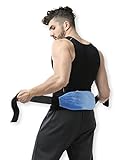 Lower Back Gel Beads Hot & Cold Therapy Wrap Compress Pack + Fabric Cover - Reusable gel beads provides both ice / heat pain relief and rehab treatments. Great for sports injuries, chronic pain + more