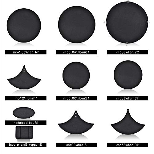 10pcs Mute Silencer Drumming Practice Pad Bass Drums Quiet Sound off Black, Drumming Silencer,Drum Silencer - Thumbnail 4