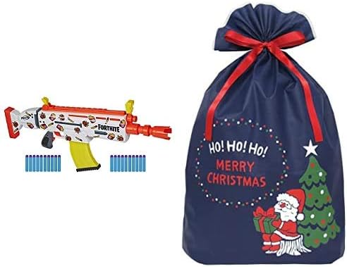 Amazon Amazon Co Jp 限定 ナーフ フォートナイト Ar ダ バーガー アサルトライフル型レプリカ 電動ブラスターfortnite 正規品 E7512 公式ダーツ本付属 インディゴ クリスマス ラッピング袋 グリーティングバッグ5l メリーサンタ ネイビー Xg606 おもちゃ