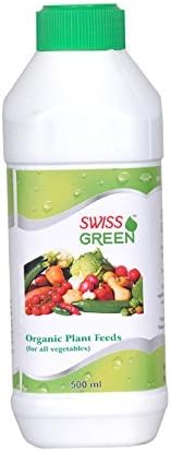 Swiss Green Organic Fertilizer for All Vegetables, Herbs and Tomato Plants - 17 oz