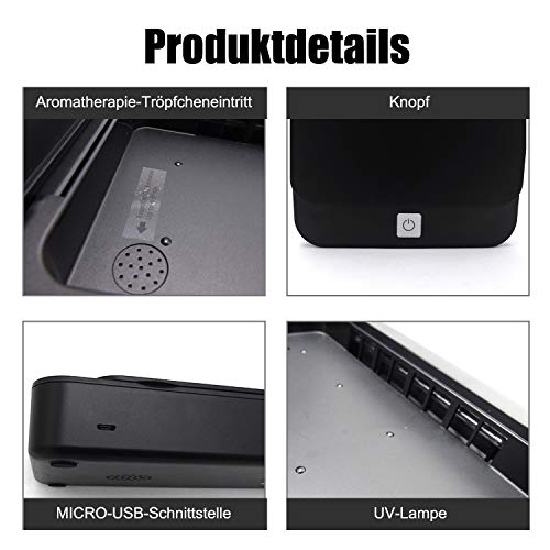 Reente UV Box Desinfektion Handy,UV Reinigungsgerät Handy UV Handy Sterilisator Box Smartphone UV Box für Smartphone,Bluetooth Ohrhörer,Watches,Schmuck