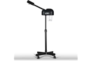 ACEFOX Professional Ozone Facial Steamer with Hot Mist, Face Steamer Machine for Esthetician, Home Salon Spa Facial Cleaning (Black)