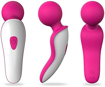 Measurable Pleasures Mini Wireless Wand Massager â€“ 9 Vibration Modes, Personal Vibrator - Therapeutic Natural Feel Waterproof Medical Grade Silicone, Egonomic, Rechargable - Male Female Toy - Pink