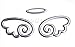 Cute 3D PVC Self-adhesive Small Angel Wings Car Sticker/Decal (Silver)
