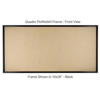 Quadro Frames 11x22 inch Picture Frame, Black, Style P375-3/8 inch Wide Molding