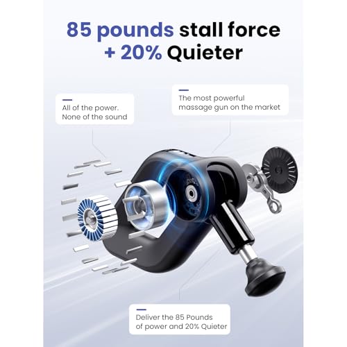 Bob and Brad D6 Pro Plus Massage Gun with Heat, Deep Tissue Muscle Massage Gun with 16mm Amplitude, Electric Handheld Massager Percussion Massage Device for Muscle Pain Relief, Gifts for Men Women