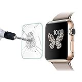 GBSELL Tempered Glass Screen Protector Guard Film For Apple Watch Series 3 42mm/38mm (38mm, Clear)