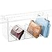 mDesign Plastic 5 Compartment Hanging Closet Storage Organizer Tray, Divided Sections for Holding Sunglasses, Wallets, Clutch Purses, Accessories, Hangs Below Shelving, Grypp Collection - Clear