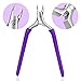 Cuticle Nipper with Cuticle Pusher- Professional Grade Stainless Steel Cuticle Remover and Cutter - Durable Manicure and Pedicure Tool - Beauty Tool Perfect for Fingernails and Toenails (Purple)