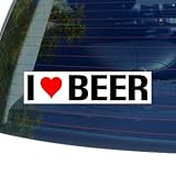 I Love Heart BEER - Window Bumper Sticker