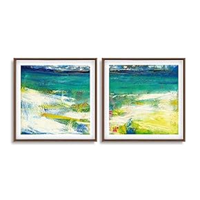Framed Canvas Wall Art for Living Room, Bedroom Abstract Theme Canvas Prints for Home Decoration Ready to Hang - 16"x16"x2 Panels