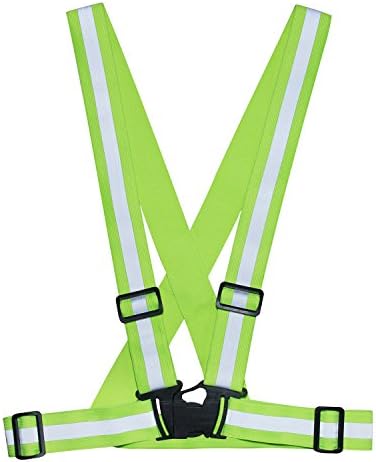 High Visibility Safety Reflective Vest for Running,Walking,Cycling,Jogging and Motorcycle-Lightweight,Adjustable&amp;Elastic for Men and Women