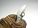 KUBEY Folding Pocket Knife with Wooden Handle Drop Point Shaving Sharp Blade Thumb Hole One Hand Opening for Outdoor Hunting Camping Tool (DM083-1)