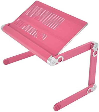 JXLBB with Fan, Computer, Foldable, Portable, Reading, Drawing, Writing, Height, Angle Adjustable, with Mouse Pad, Left and Right Hands (Color : Pink)