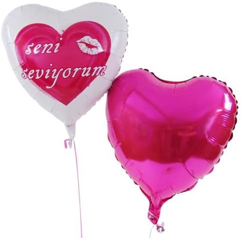 Ich Liebe Dich Geschenk Turkisch Seni Seviyorum Ballonbukett Amazon De Kuche Haushalt